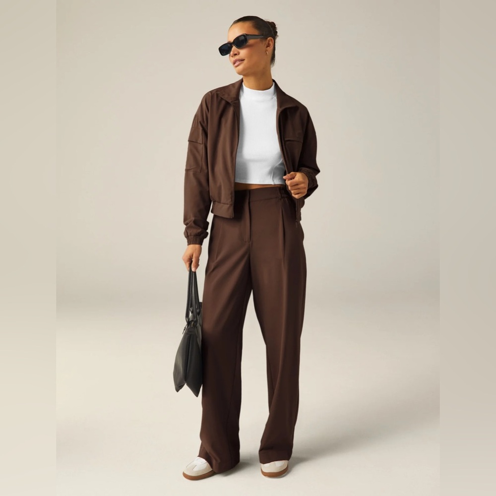 NWT Beyond Yoga Chocolate Wide Leg Pants